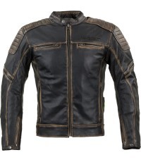 Leather Motorcycle Jacket W-TEC Mungelli - Vintage Brown