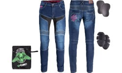 Sieviešu moto džinsi W-TEC Alfreda CE - Zils