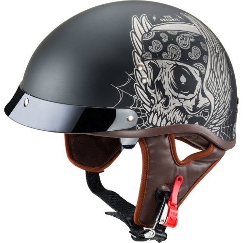 Motorcycle Helmet W-TEC Black Heart Longroad - Wings Skull