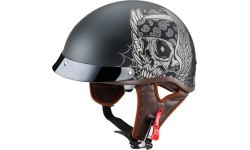 W-TEC Black Heart Longroad motocikla ķivere - Wings Skull