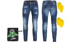 Vīriešu motociklistu džinsi W-TEC Feeldy - Zils