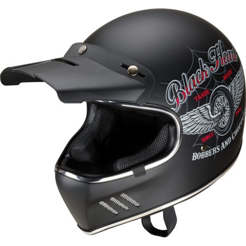 Motorcycle Helmet W-TEC Black Heart Retron - Angerwheel Silver