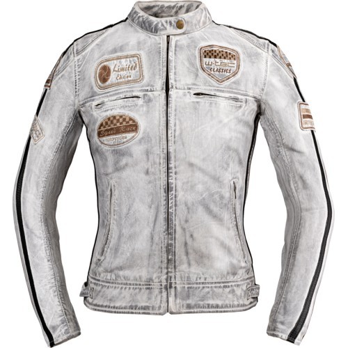 Sieviešu ādas motociklistu jaka W-TEC Sheawen Lady White New - Balts