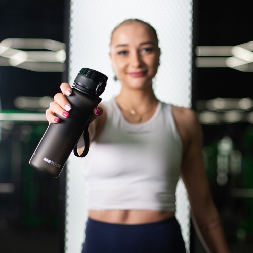 Спортивная бутылка для воды Meteor 650 мл - Чёрный