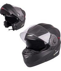 Flip-Up Motorcycle Helmet W-TEC Pezzon - Matt Black