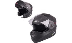 Мотоциклетный шлем-модуляр W-TEC Pezzon - Чёрный матовый
