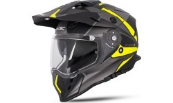 Motorcycle Helmet W-TEC Valso Graphic - Black-Grey-Fluo