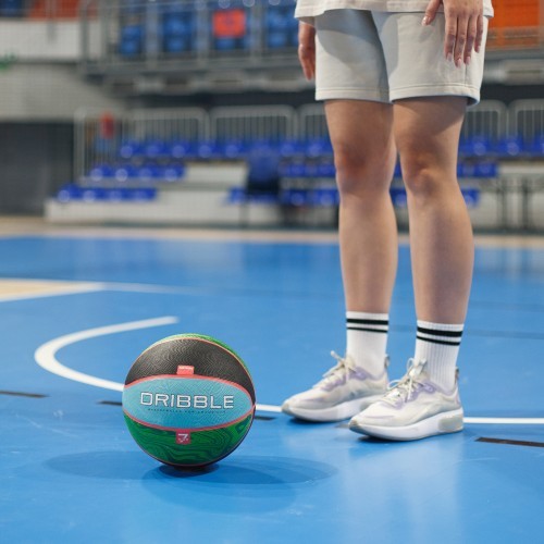 Basketbola bumba Meteor Dribble Nr. 7 - Zila / zaļa