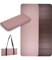 Складной коврик для упражнений inSPORTline Misette 180 x 61 x 0,8 см - Bamboo beige-brown