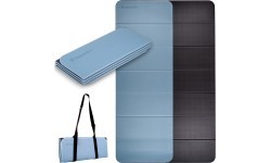 Foldable Exercise Mat inSPORTline Misette 180 x 61 x 0.8 cm - Black/Blue