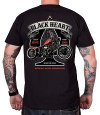 T-krekls BLACK HEART Orange Chopper - Melna