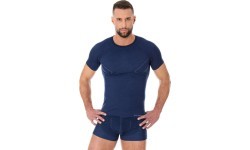 Мужская футболка с коротким рукавом Brubeck Active Wool - Тёмно-синий