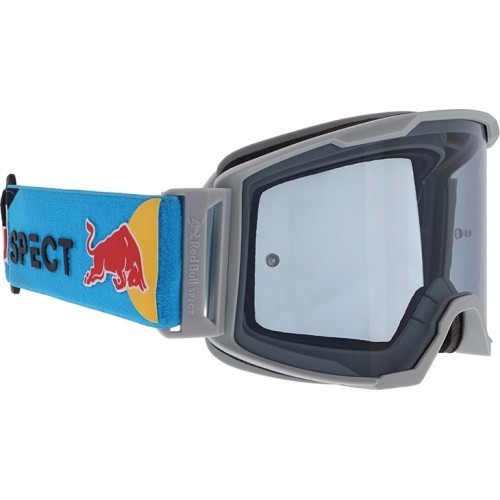 Motokrosa brilles Red Bull Spect Strive Panovision, matēti gaiši pelēkas, tonēti lēcas
