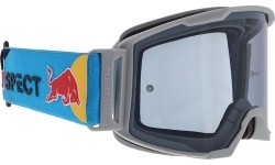 Motokrosa brilles Red Bull Spect Strive Panovision, matēti gaiši pelēkas, tonēti lēcas