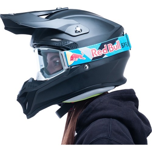 Мотокроссовые очки Red Bull Spect Strive Panovision, матовые светло-серые, затемнённые линзы