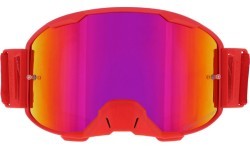 Motocross Goggles Red Bull Spect Strive Panovision, Matte Red, Purple Mirrored Lens