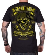 T-Shirt BLACK HEART Satan - Black