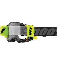 Bērnu motokrosa brilles 100% Strata 2 Forecast Junior - Melna, caurspīdīgs pleksistikls
