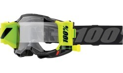 Children’s Motocross Goggles 100% Strata 2 Forecast Junior - Black, Clear Plexi