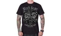 T-krekls BLACK HEART Traditional and Style - Melna