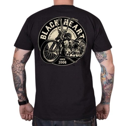 T-krekls BLACK HEART Chopper King - Melna