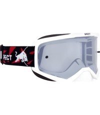 Очки для мотокросса Red Bull Spect Evan, белые, дымчато-серебристые линзы