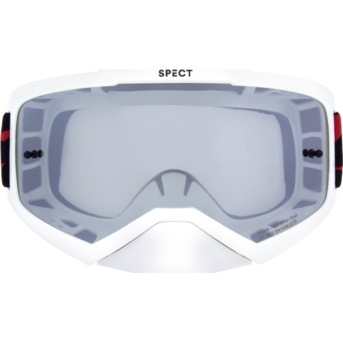 Motocross Goggles Red Bull Spect Evan, White, Smoke/Silver Lens