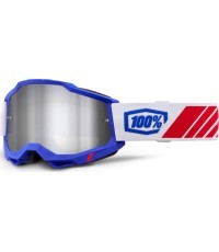 Motokrosa brilles 100% Accuri 2 Mirror - Kolby modrá, zrcadlové plexi