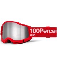 Motocross Goggles 100% Accuri 2 Mirror - Wolg červená, zrcadlové plexi