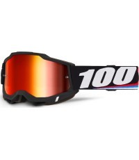 Motocross Goggles 100% Accuri 2 Mirror - Magnus černá, červené plexi