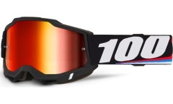 Кроссовые очки 100% Accuri 2 Mirror - Magnus černá, červené plexi