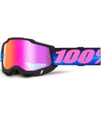 Кроссовые очки 100% Accuri 2 Mirror - Superdome modro-růžová, červené plexi