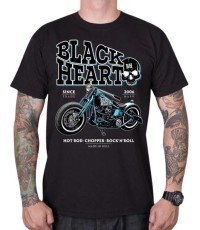 T-krekls BLACK HEART Blue Bobber - Melna