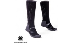 Шерстяные гольфы merino inSPORTline Meritic Ski AG+ антибактериальные - Черный и серый