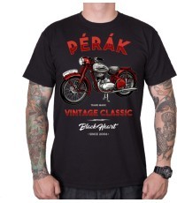 T-krekls BLACK HEART Pérák - Melna