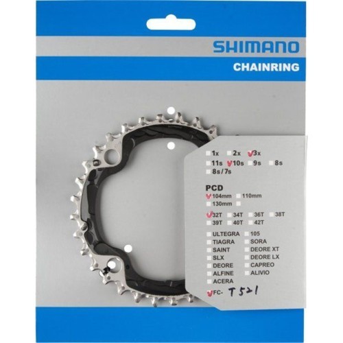 Priekšējais zobrats Shimano T521 32T AE 10 ātrumiem