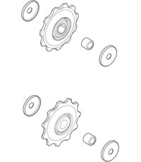 Rear derailleur pulleys Shimano Deore M593 / SLX