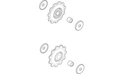 Rear derailleur pulleys Shimano Deore M593 / SLX