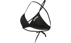 W Team Swim Top Tie Back Solid Black-W 32 - 550