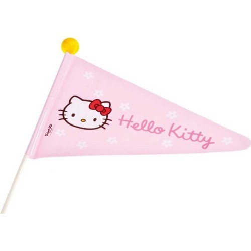 Hello Kitty karodziņš bērnu velosipēdam, uz ass, 160 cm