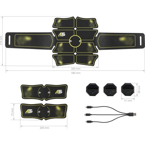 HMS ABS Master Pro Super elektrostimulators vēdera muskuļiem
