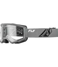 Детские кроссовые очки Fly Racing Focus Youth - Серый/чёрный, прозрачный плексиглас