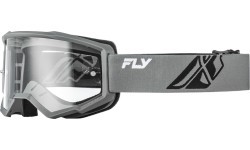 Детские кроссовые очки Fly Racing Focus Youth - Серый/чёрный, прозрачный плексиглас