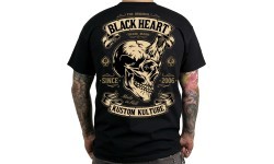 T-krekls BLACK HEART Devil Skull - Melna