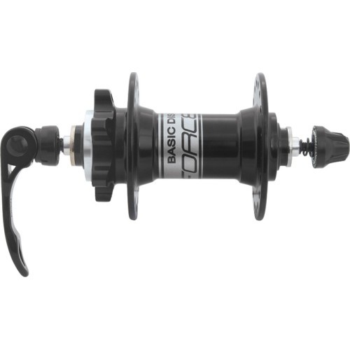 FORCE Basic front hub, 6-bolt disc, 36H with quick release (black)