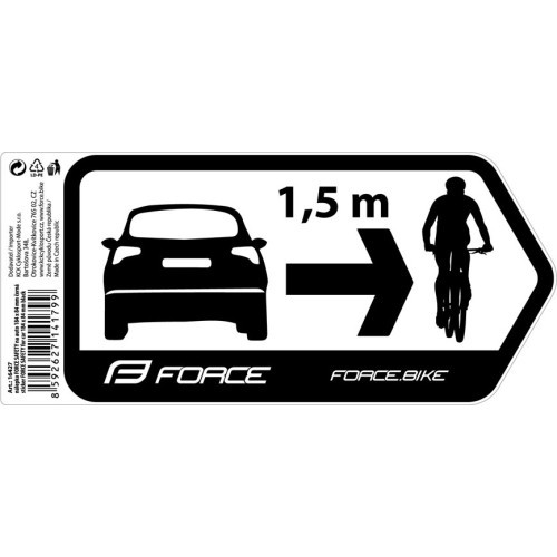 Car sticker FORCE SAFETY 184x84 mm (black)