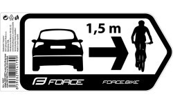 Uzlīme uz automašīnas FORCE SAFETY 184x84 mm (melna)