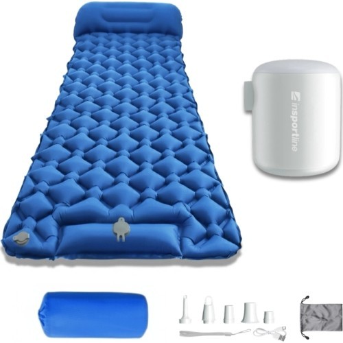 Inflatable Sleeping Pad w/ Mini Pump inSPORTline Soultea 190 x 60 x 6 cm