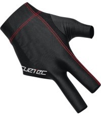 Billiard Glove, Cuetec Axis, 3-Finger, black-red, to wear on right hand, XL