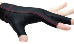 Billiard Glove, Cuetec Axis, 3-Finger, black-red, XL
